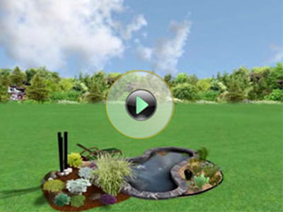 Vidéo Paysagiste : création d'un bassin avec cascade